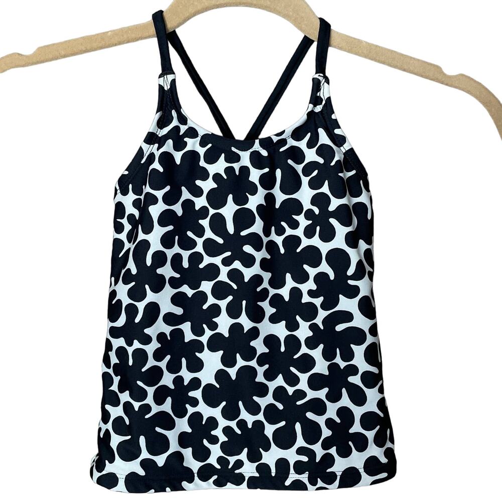 Marimekko For Target White Black Mod Tankini Swim Top Size Girls XS